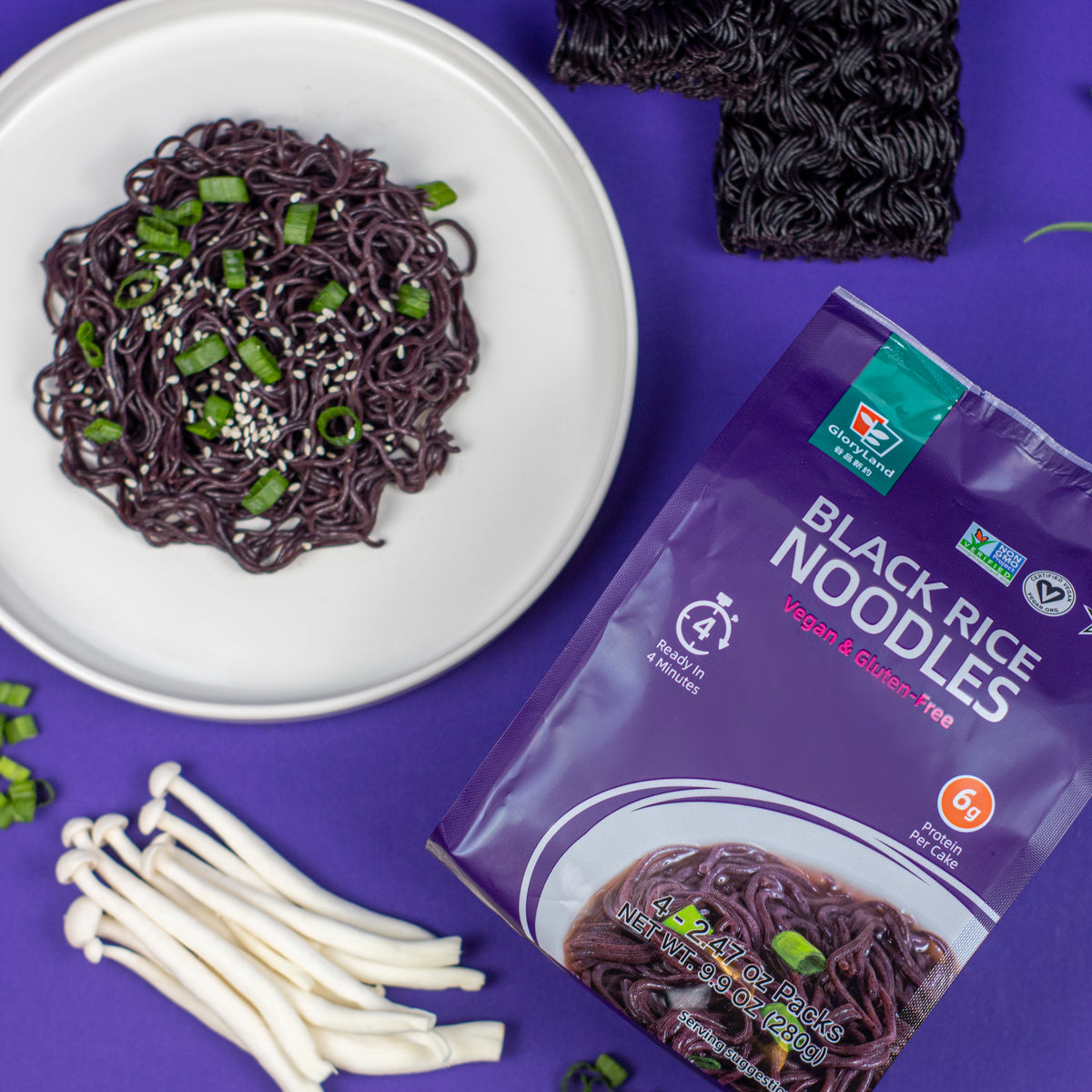 Black Rice Noodles GloryLand Food