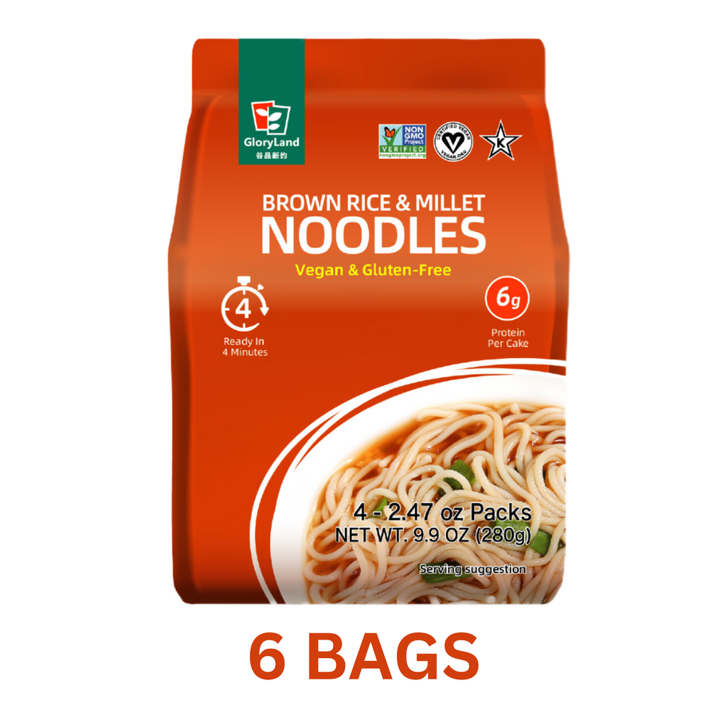 Fideos de arroz integral y mijo (6 bolsas)