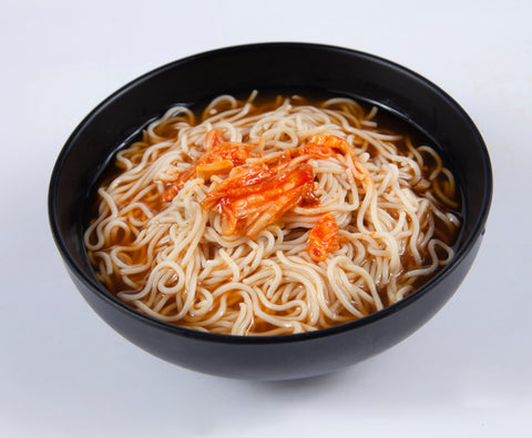 Brown Rice & Millet Noodle Kimchi Soup